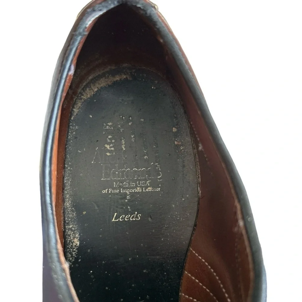 Allen Edmonds Leeds Oxblood Leather Oxfords Size 11.5B Quiet Luxury Old Money